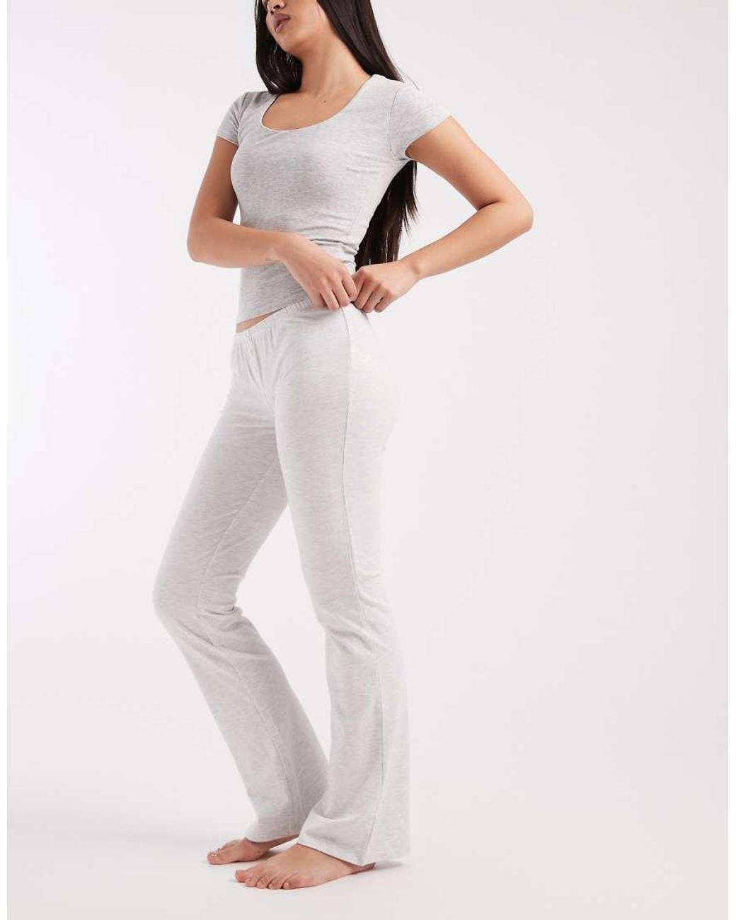 Cotton On White Lounge Dreamy Soft Flare Trouser