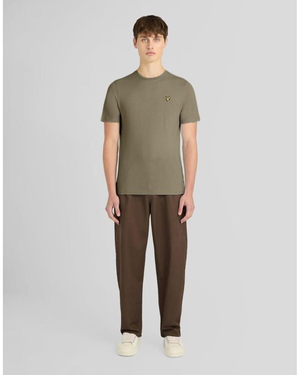 Lyle & Scott Green Ss T-Shirts Plain T-Shirt for men