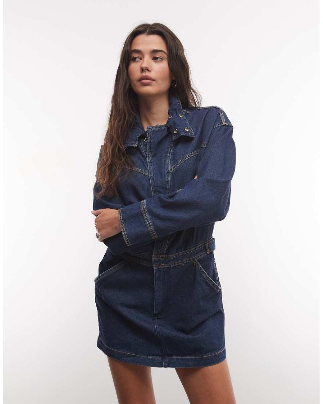 Wrangler Blue Moto Denim Dress