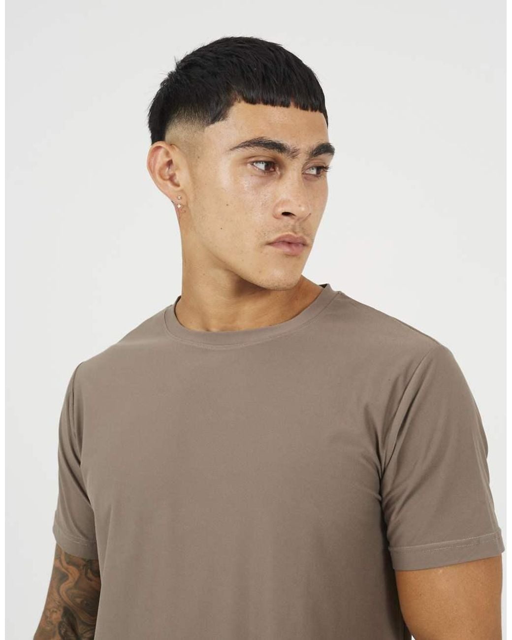 Brave Soul Gray Classic Crew Neck T-Shirt for men