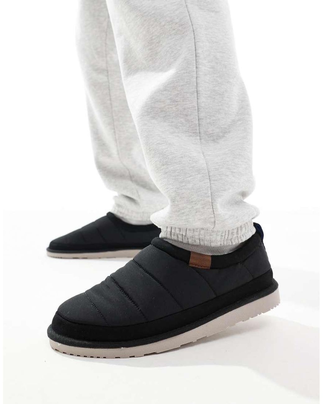 Jack & Jones White Padded Nylon Slippers for men