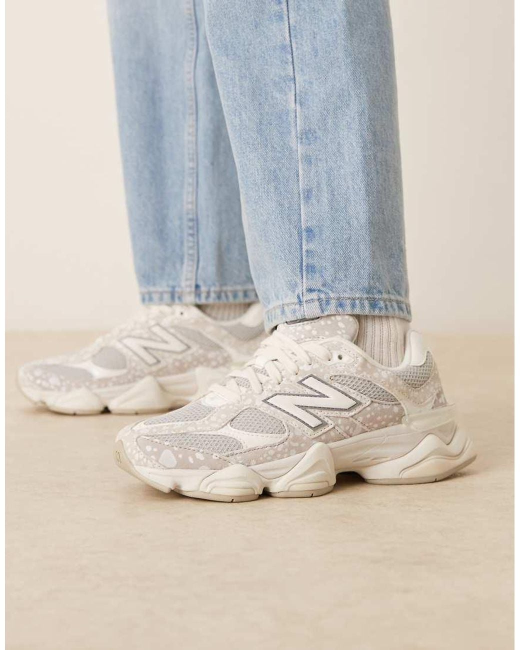 New Balance Blue 9060 Deer Print Trainers