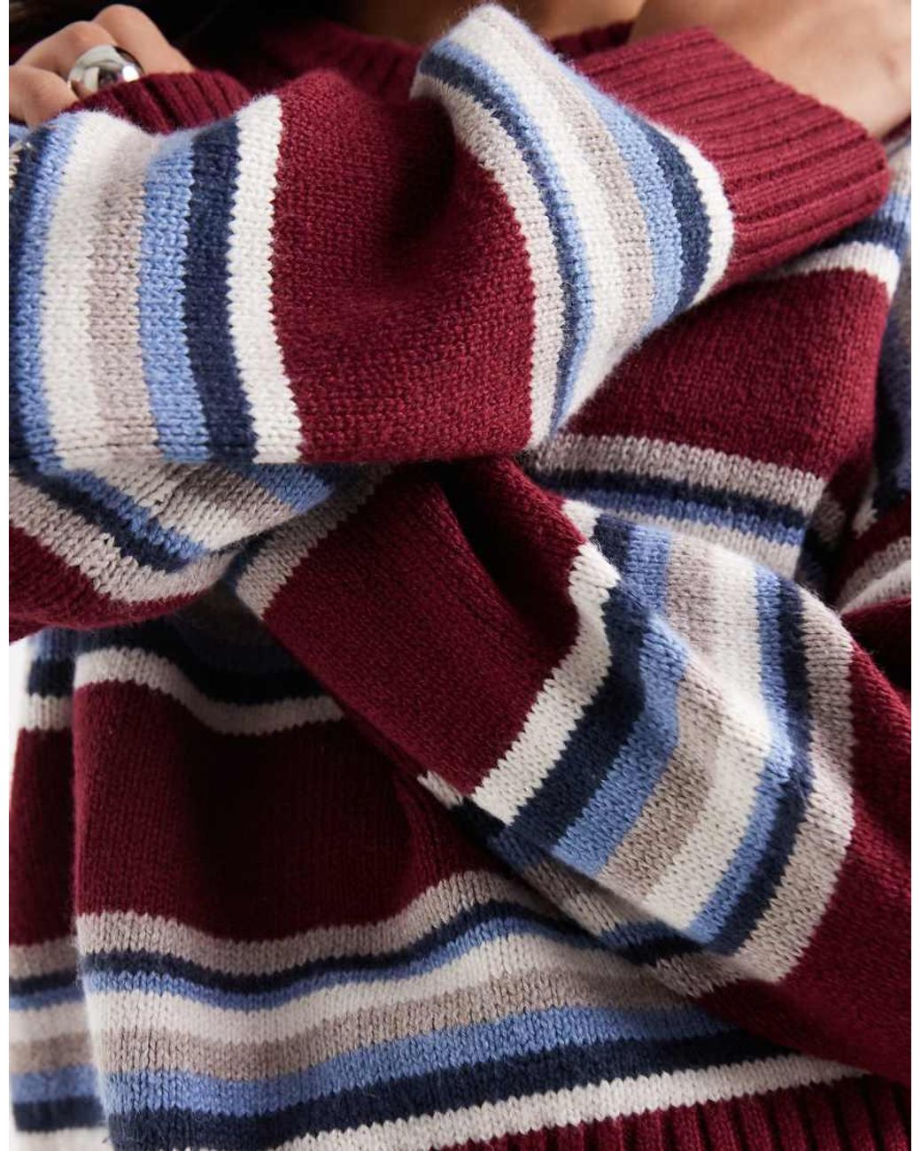 Hollister Red Knitted Crew Neck Jumper