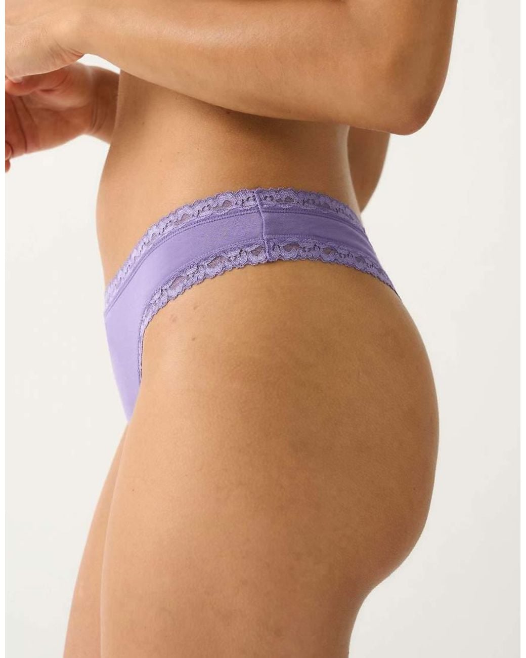 Stripe & Stare Purple Thong Four Pack