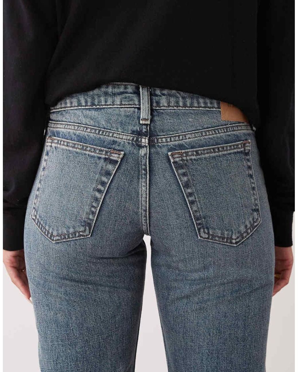 Weekday Black Arrow Low Waist Straight Leg Jeans