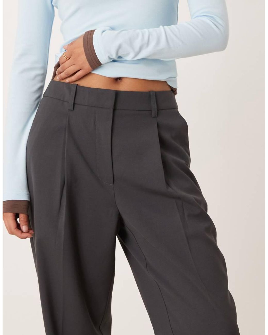 Aware White Mix & Match High Waist Pleat Front Trouser