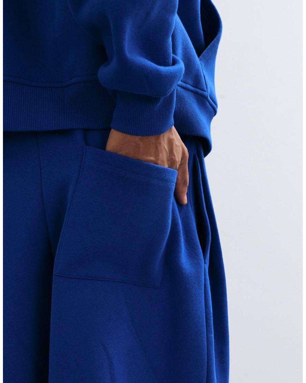 ASOS Blue Oversized Balloon Fit jogger With Side Pleat Co for men