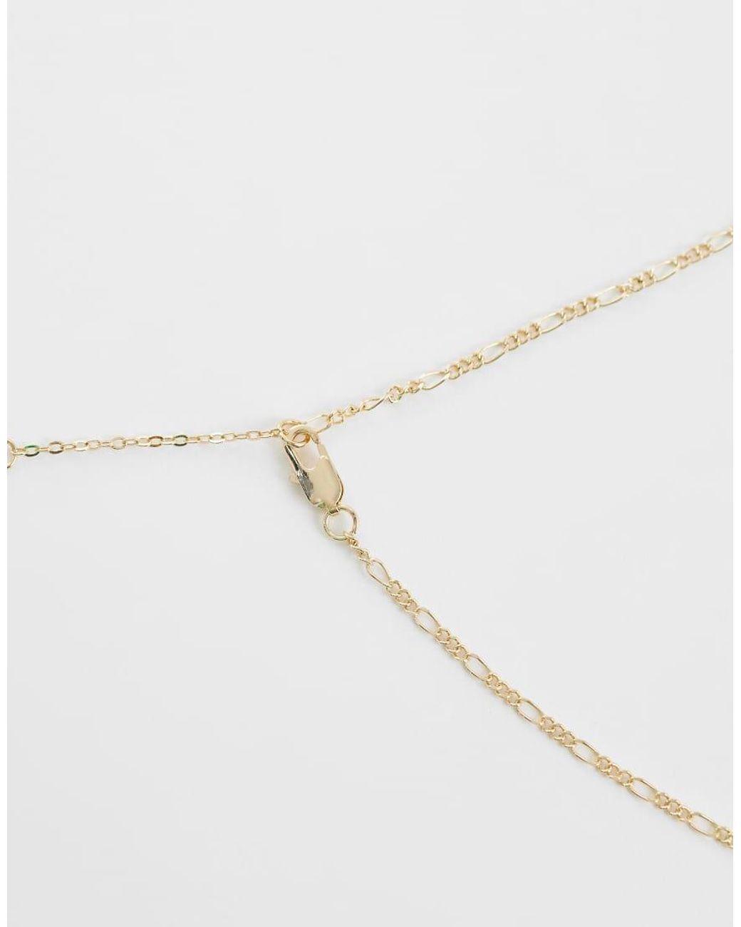 ASOS White Cross Pendant Necklace With Crystal Detail for men