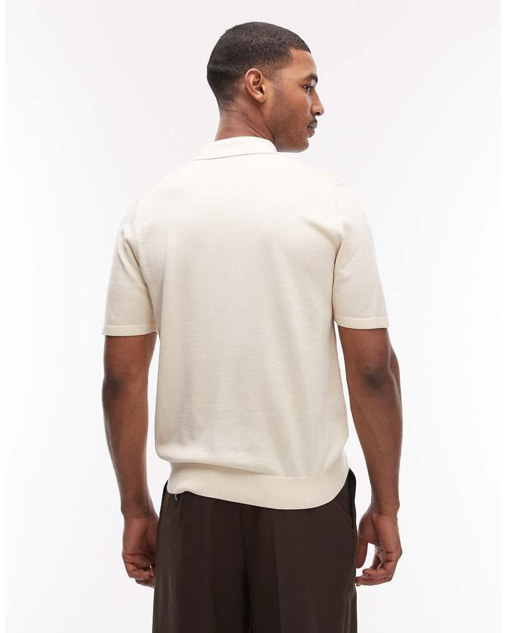 Paul Smith White Zebra Logo Short Sleeve Sweat Polo T-Shirt for men