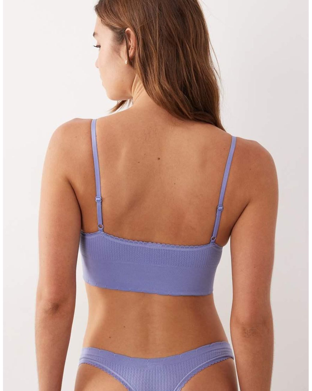 Cotton On Blue Lace Rib Bralette