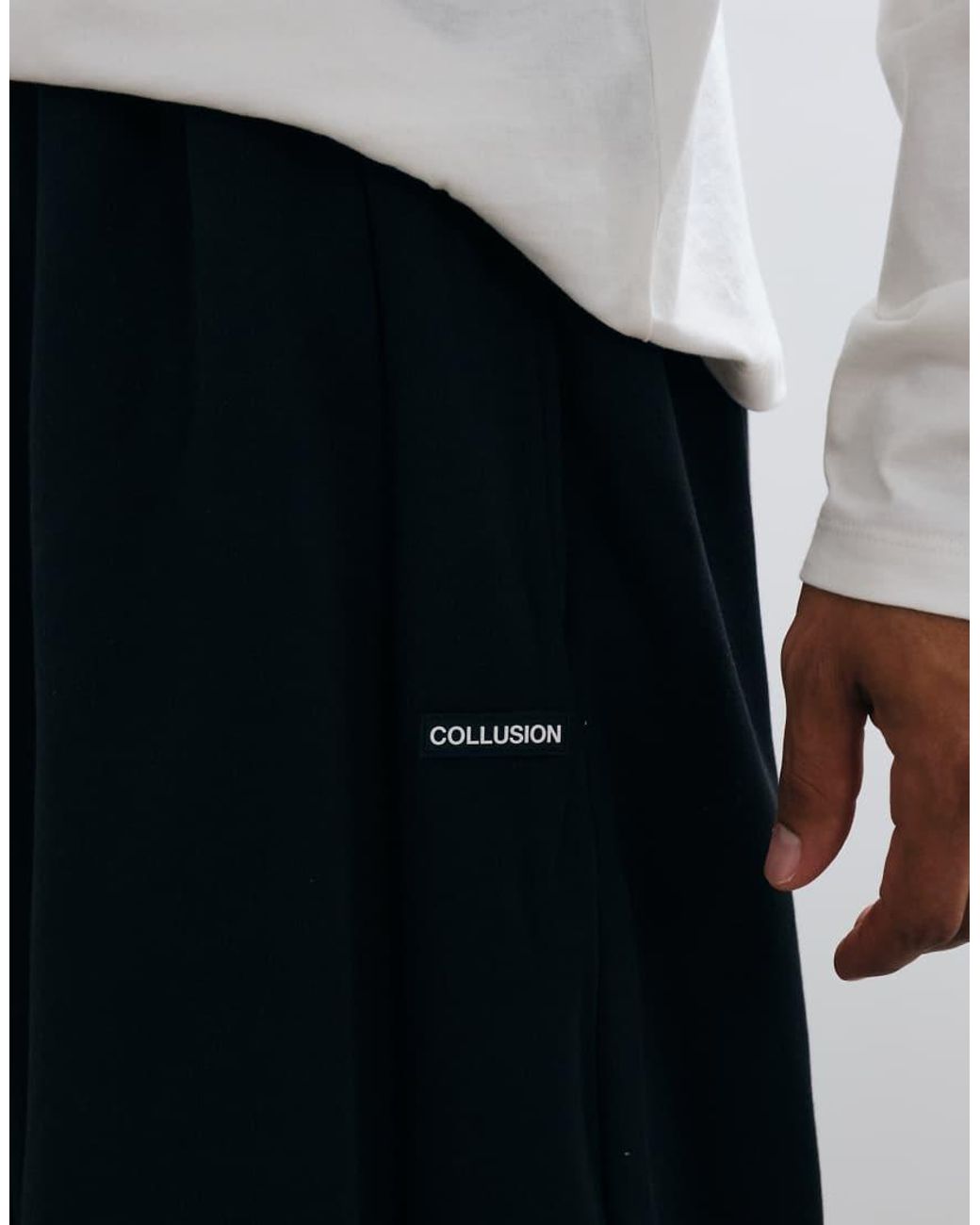 Collusion White Xl baggy jogger for men