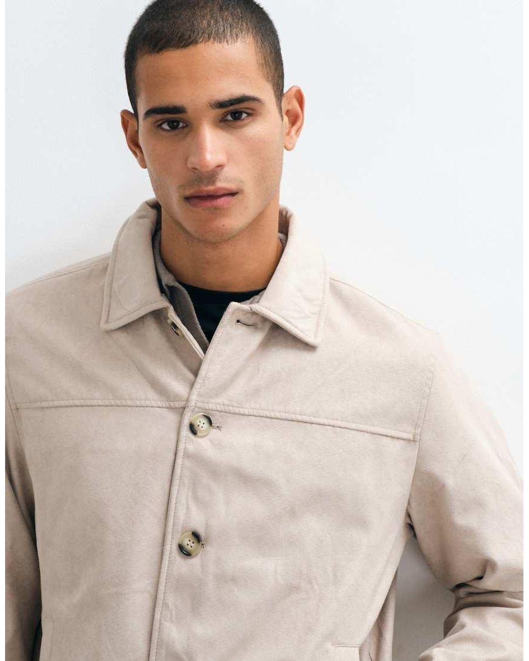 Jack & Jones Natural Faux Suede Jacket for men