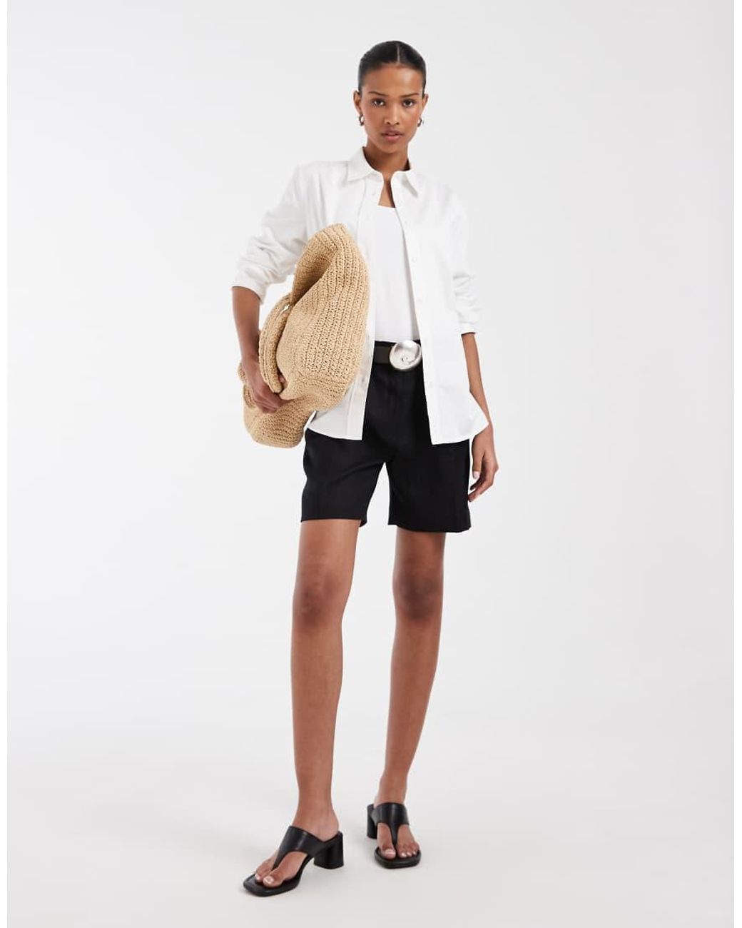 & Other Stories Gray Pure Cotton Regular Fit Shirt