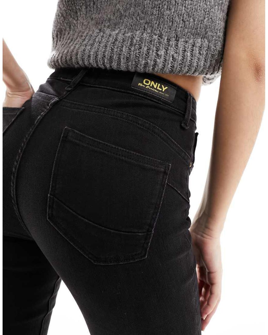 Vaqueros Negros De Corte Pitillo Push Up De ONLY de color Black