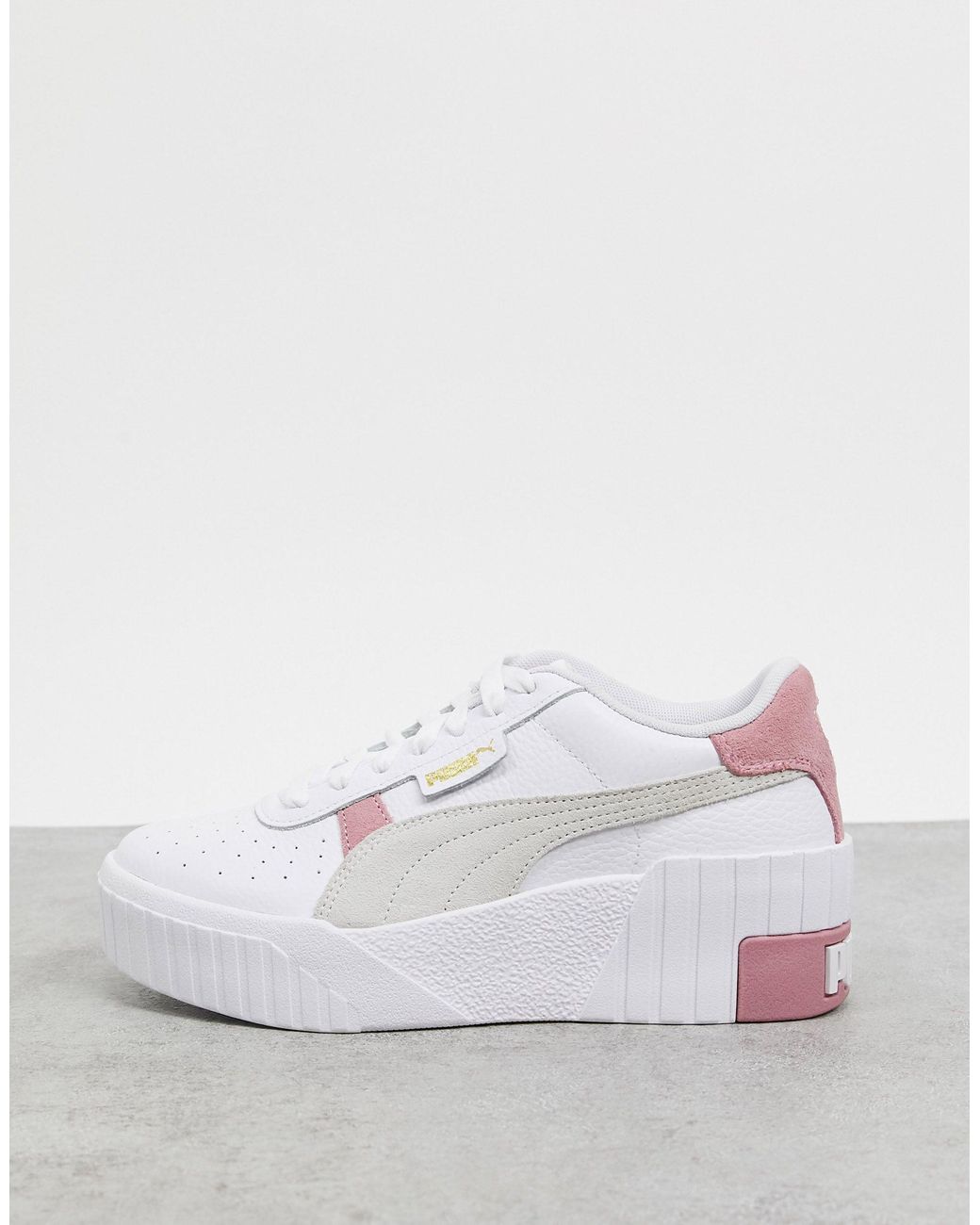 Cali - sneakers con zeppa bianche e rosa di PUMA in Bianco | Lyst