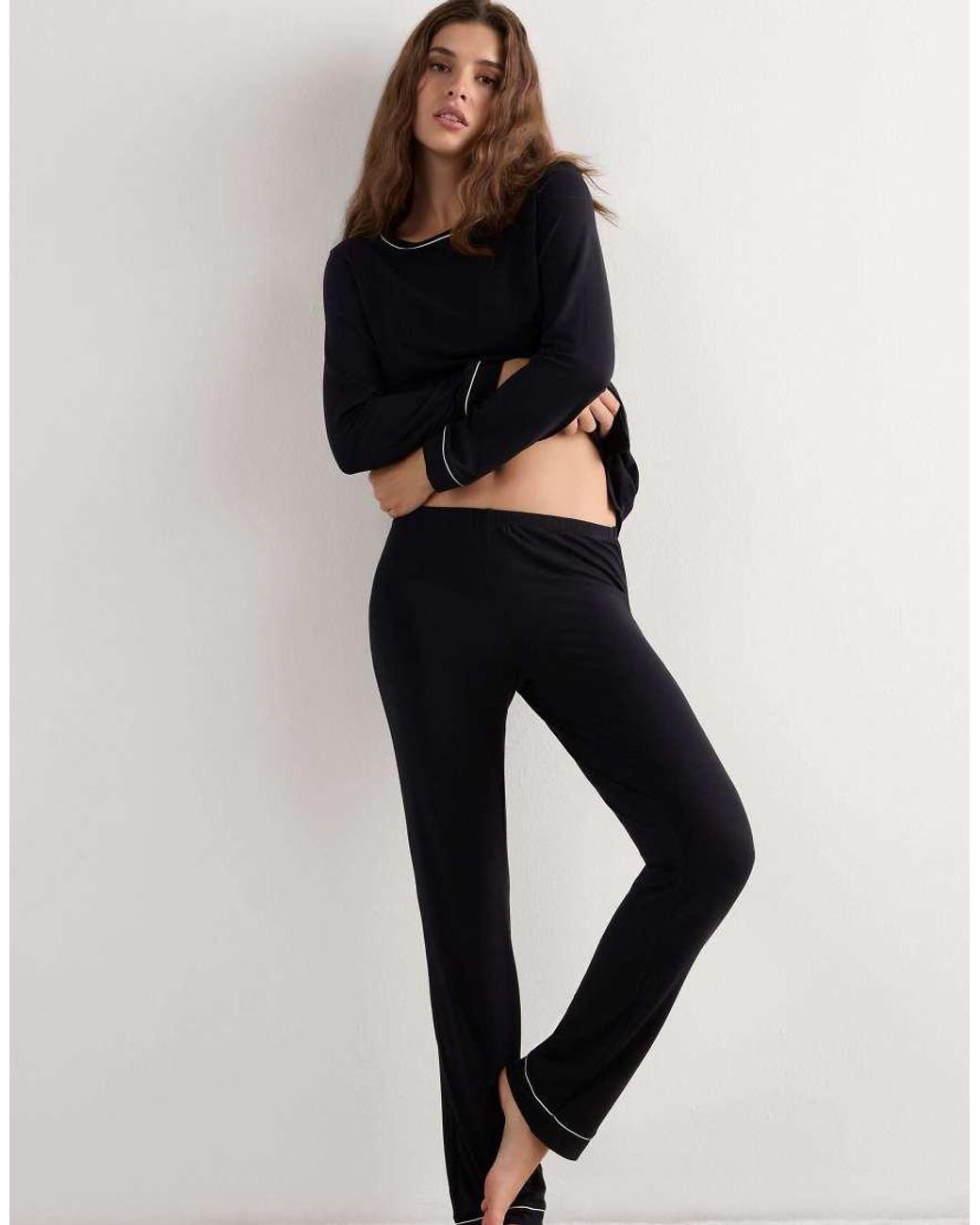 Intimissimi Black Long Micromodal Trousers