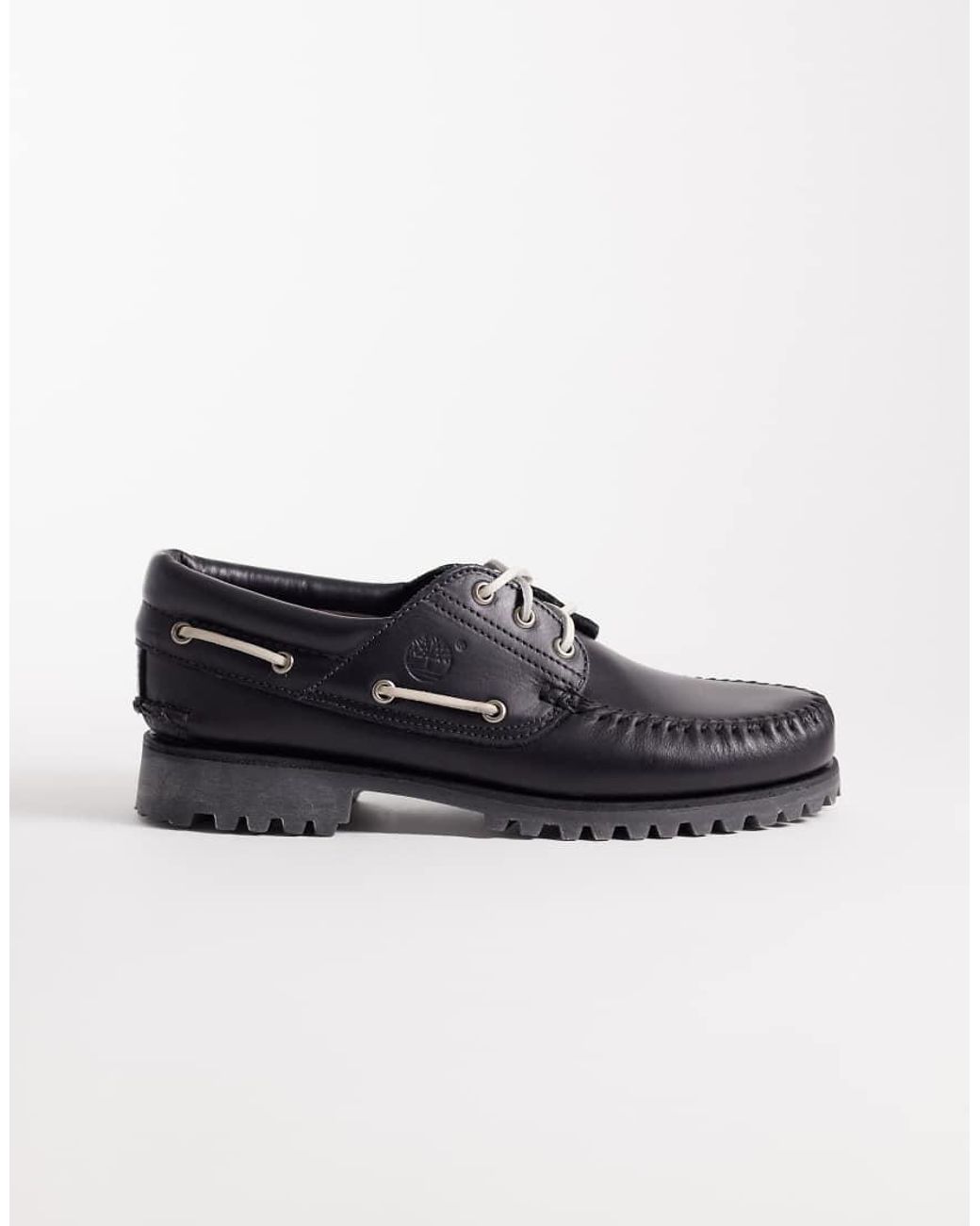 Timberland Black Authentic 3 Eye Boat Shoe for men