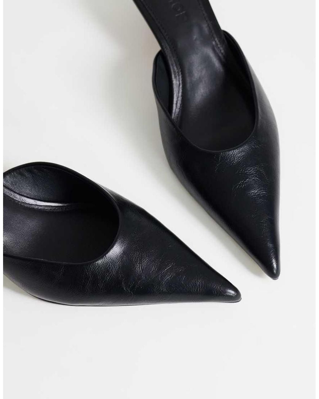 TOPSHOP White Gigi Kitten Heel Court Shoe