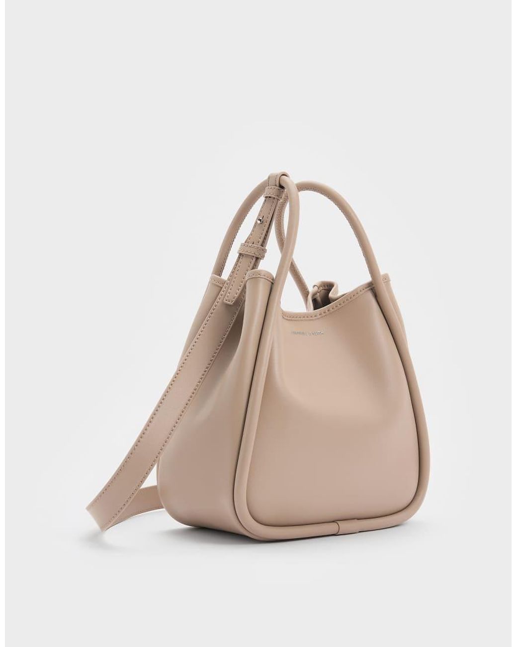 Charles & Keith Mini Lyla Tubular Tote Bag in Green | Lyst UK