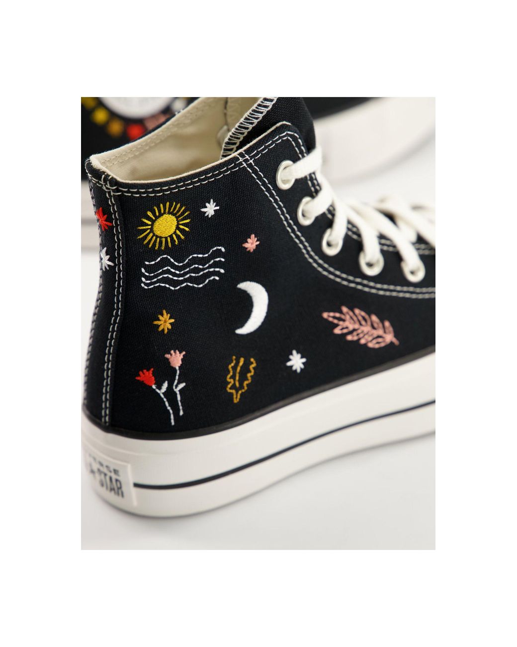 Zapatillas negras bordadas chuck taylor all star lift Converse de color  Negro | Lyst