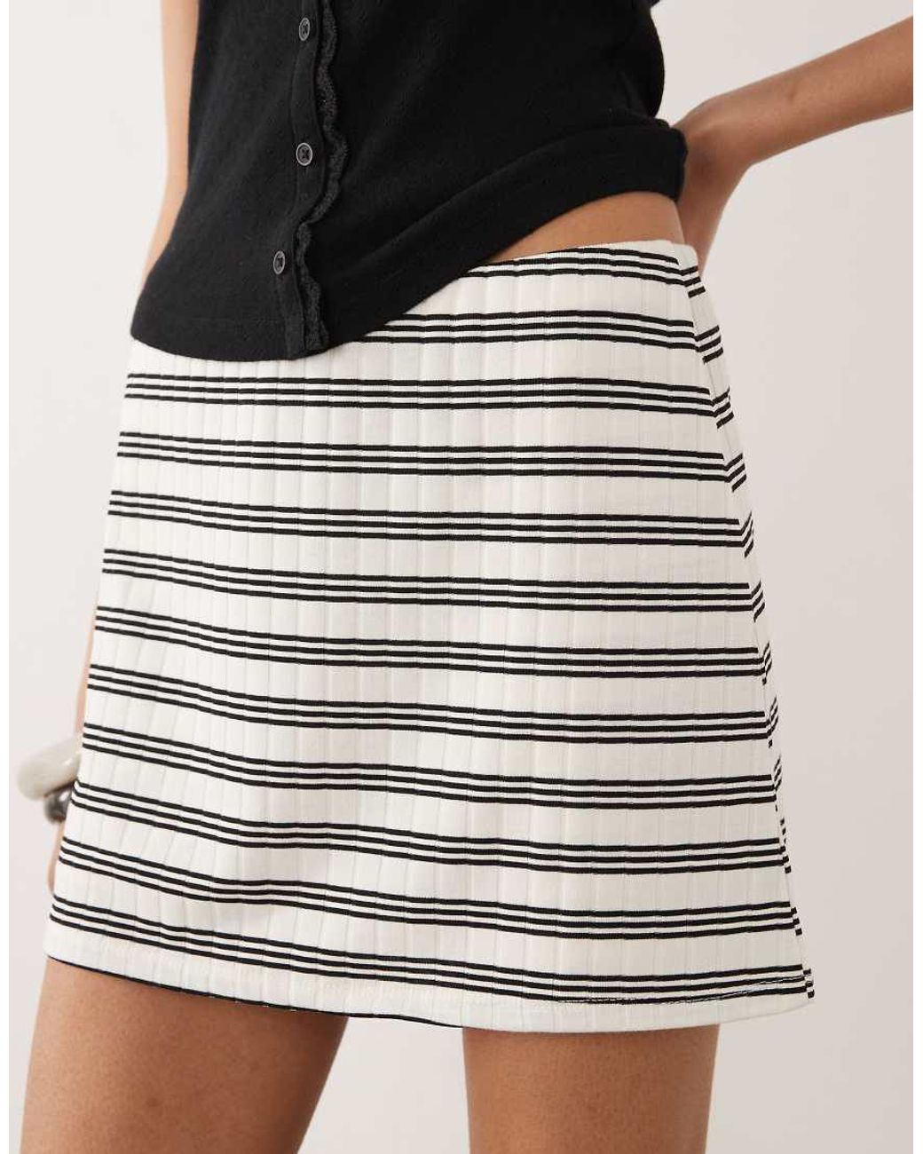 ASOS Black Twist Detail Mini Skort