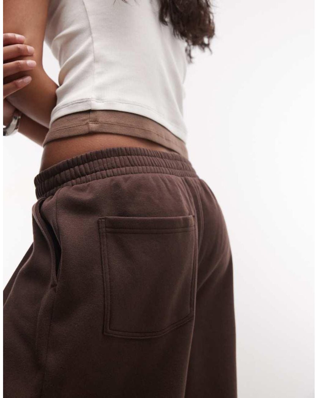 ASOS White Wide Leg Jogger With Pleat