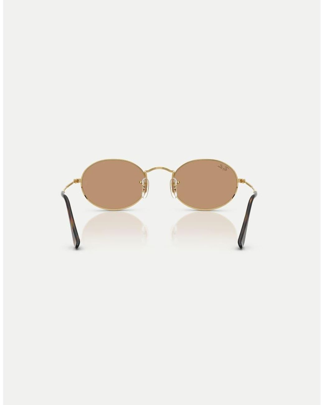 Ray-Ban Natural Oval Metal Summer Capsule Oval Sunglasses With Lens