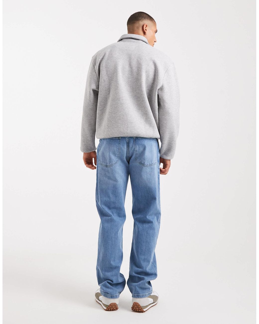 ASOS Blue Straight Fit Comfort Stretch Jeans for men
