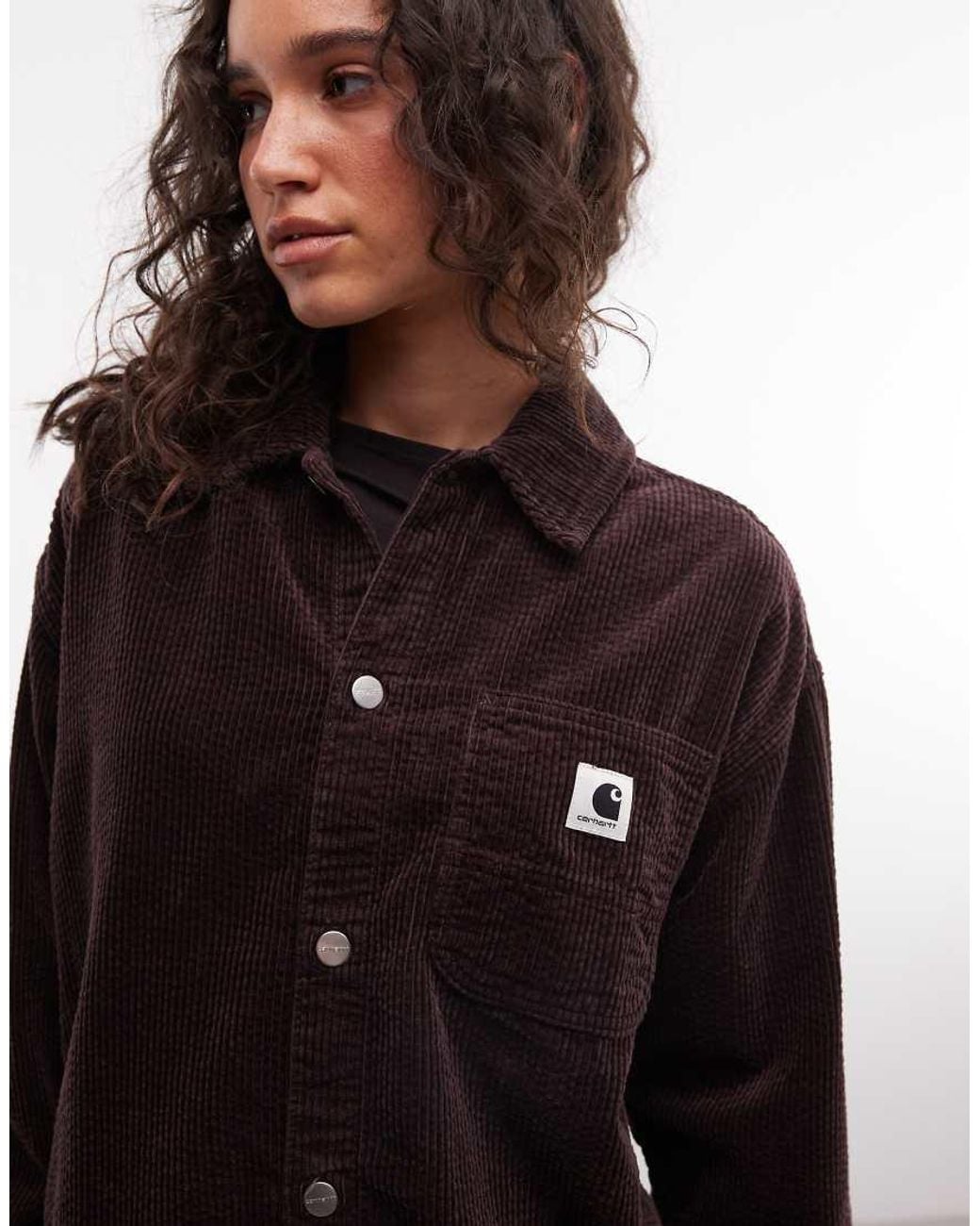 Carhartt Brown Bekka Long Sleeve Corduroy Shirt
