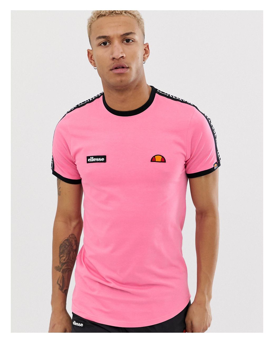 Camiseta rosa con cinta Fede Ellesse de hombre de color Rosa | Lyst