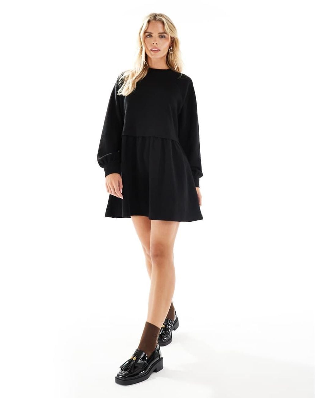 Miss Selfridge Black Super Soft Brushed Smock Dress