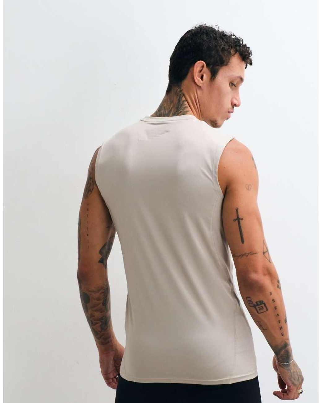 Jack & Jones Gray Sports Baselayer Tank Top for men