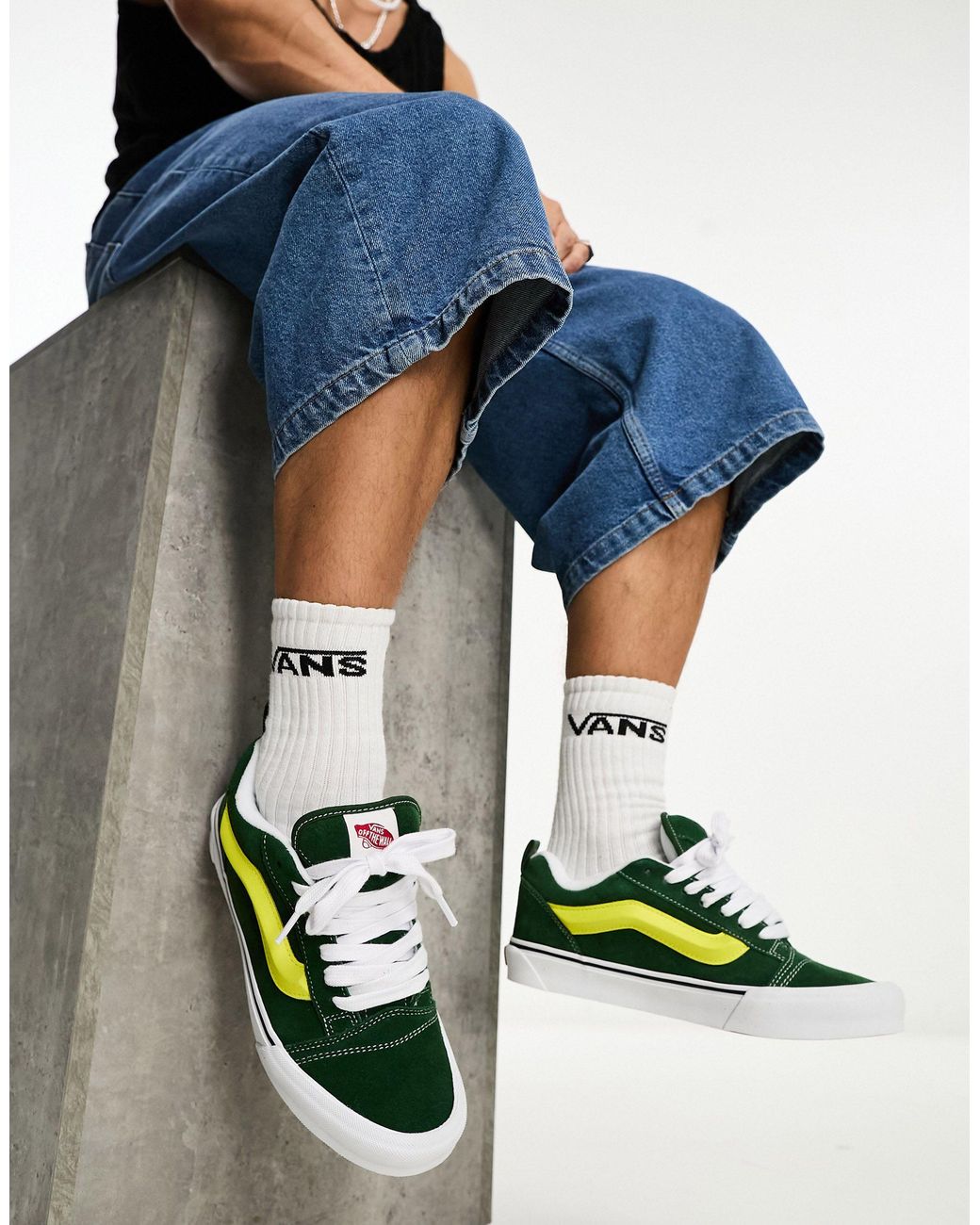 Vans Knu Skool Sneakers Met Dikke Zool in het Blauw Lyst NL