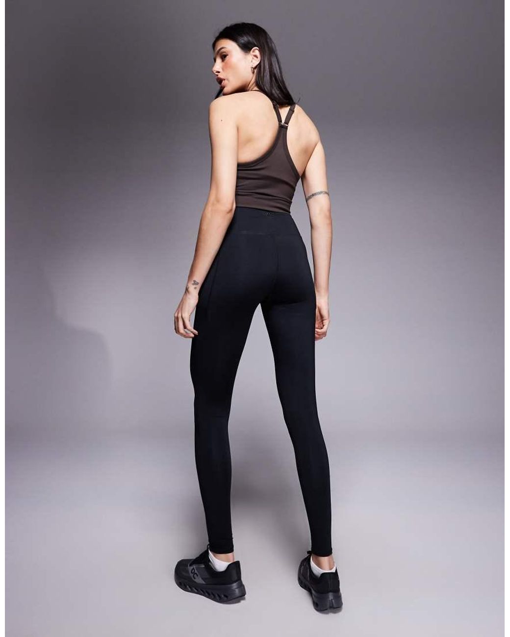 4505 Blue Tall Icon Active Tie Waist Run Legging With Phone Pocket
