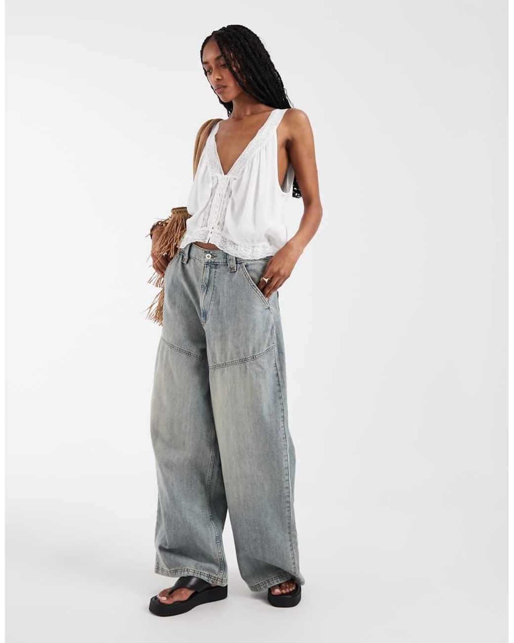 Free People White Celeste Tank Top