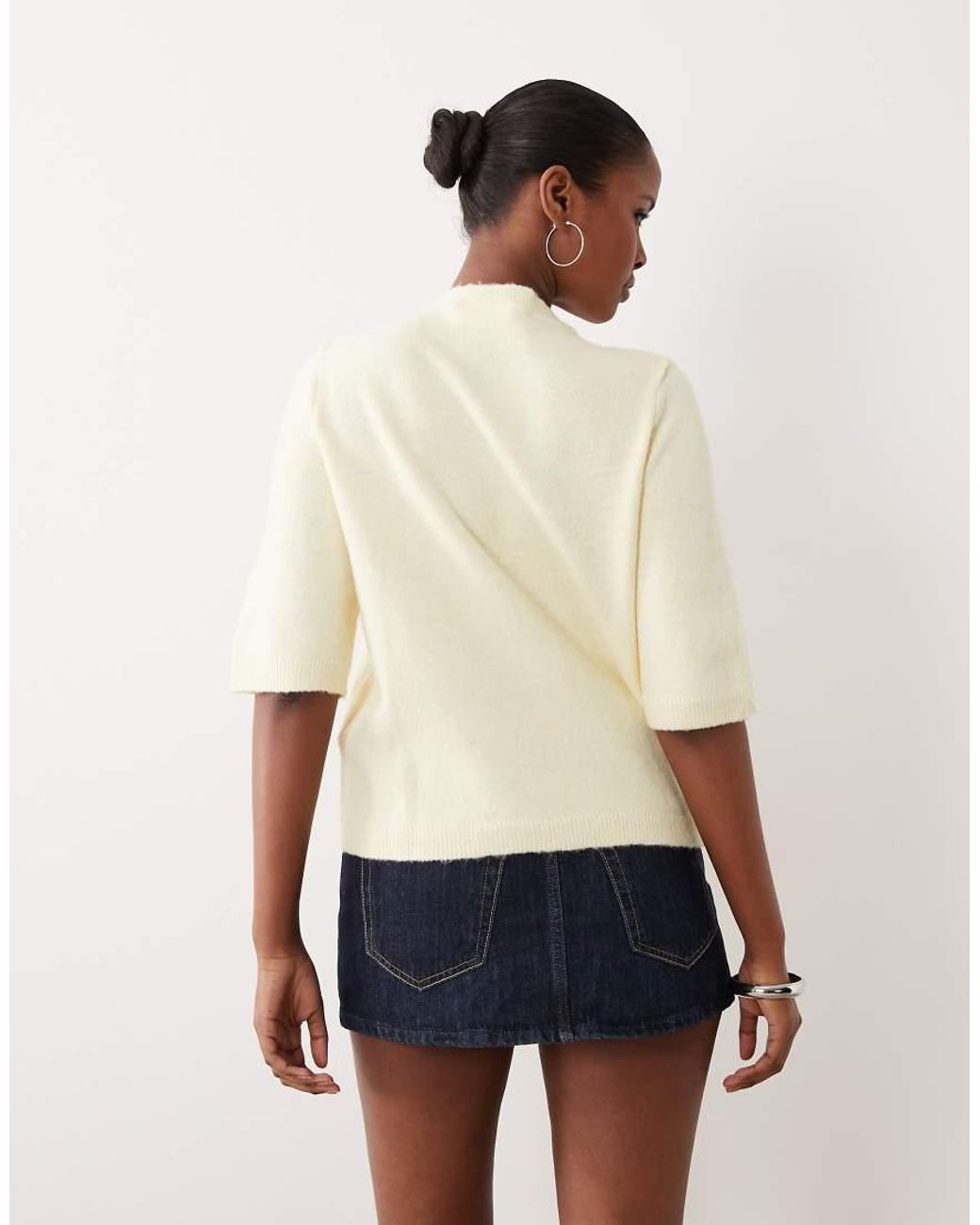 Vila Natural Short Sleeve Soft Knitted Cardigan