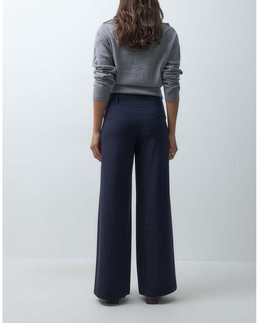 Mango Blue Teen Tailored Straight Trouser