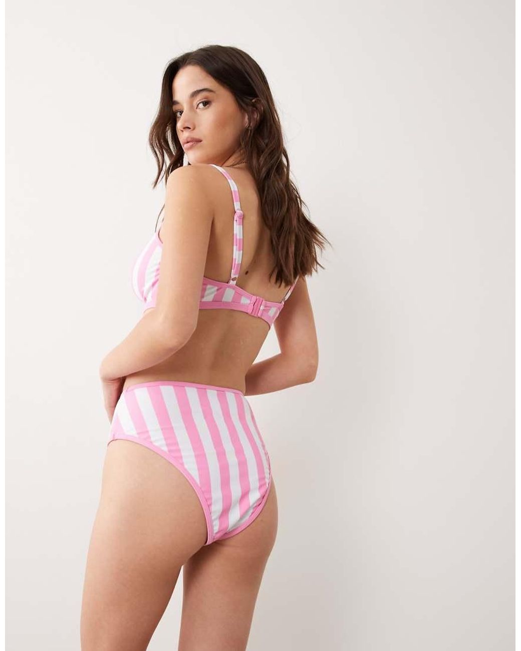 Peek & Beau Pink High Waist Bikini Bottom