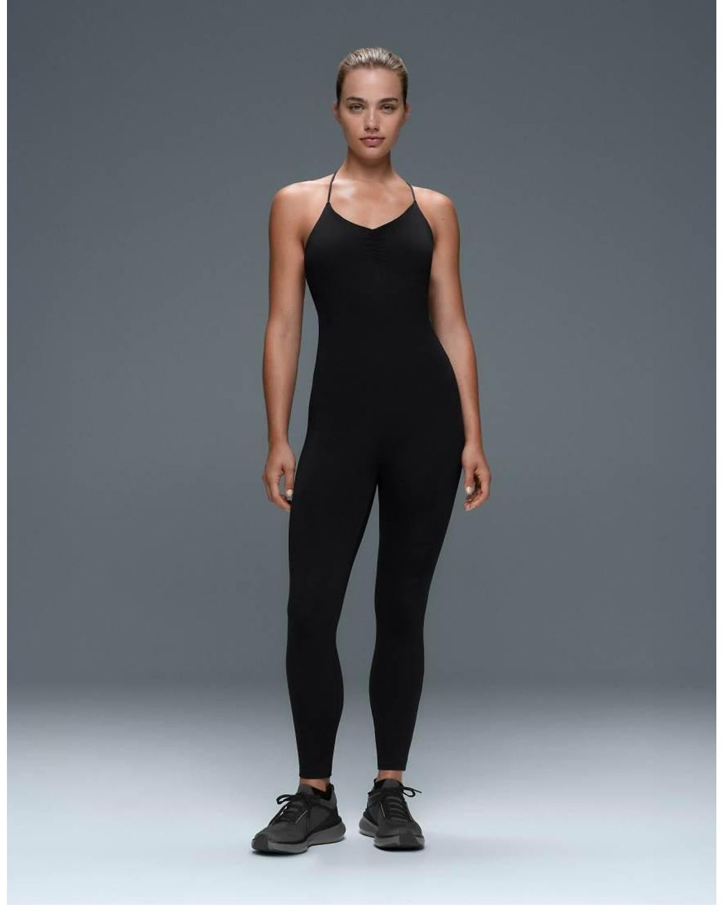 Oysho Black Comfortlux Long Jumpsuit With Knots