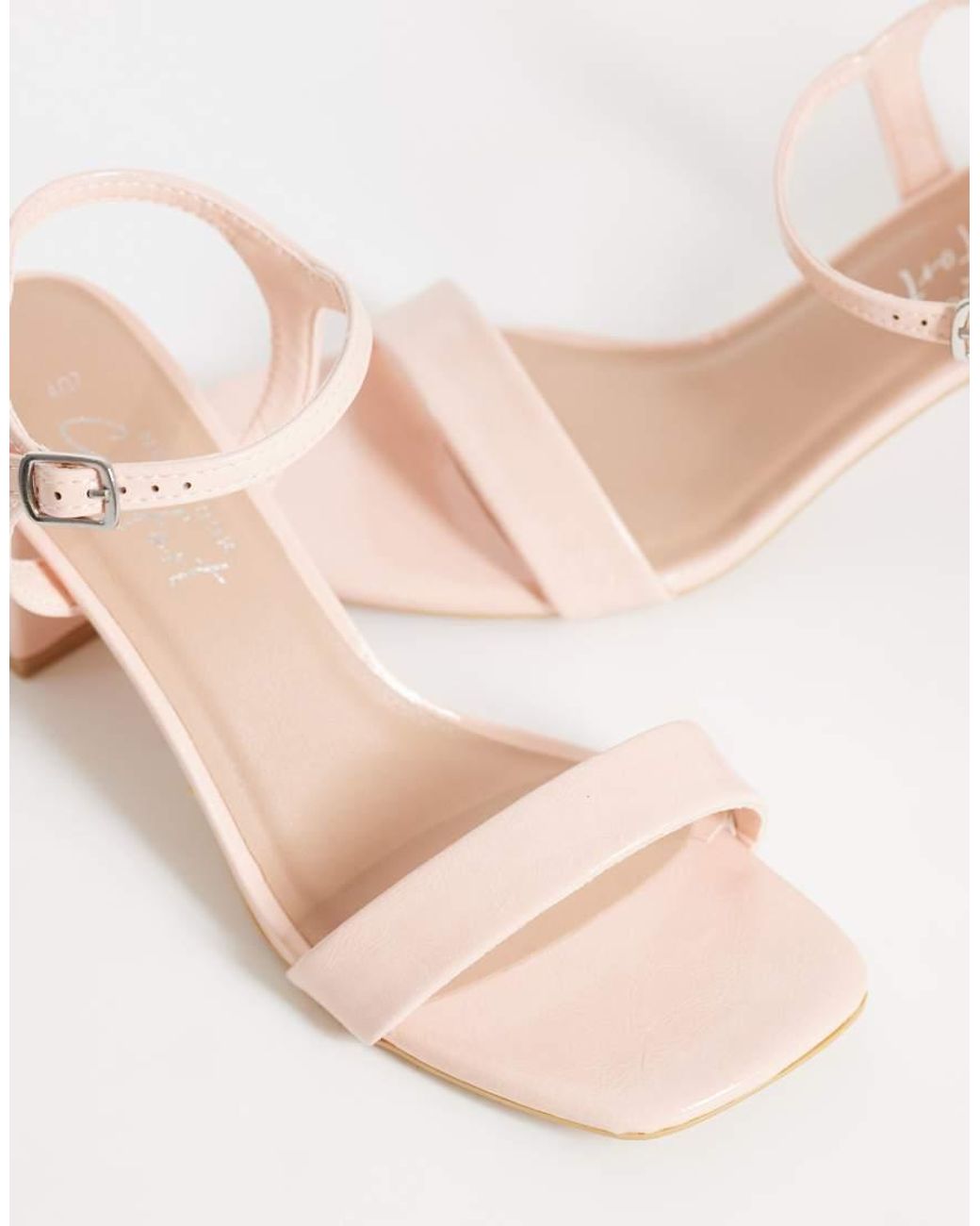New Look Natural Blocked Heeled Sandals