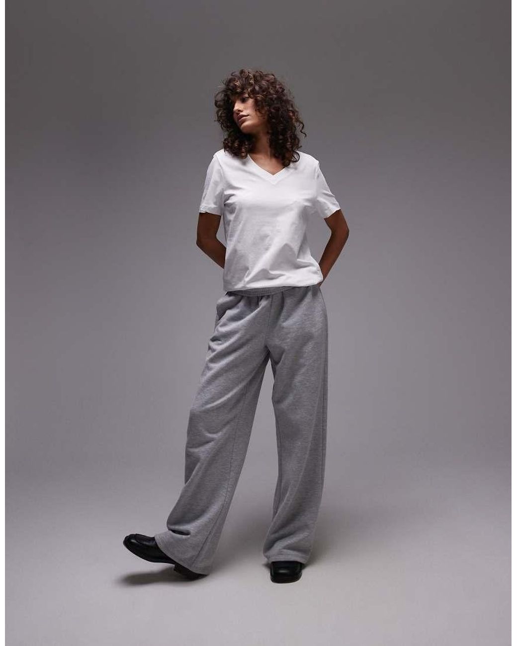 SELECTED White V Neck T-shirt With Short Sleeves