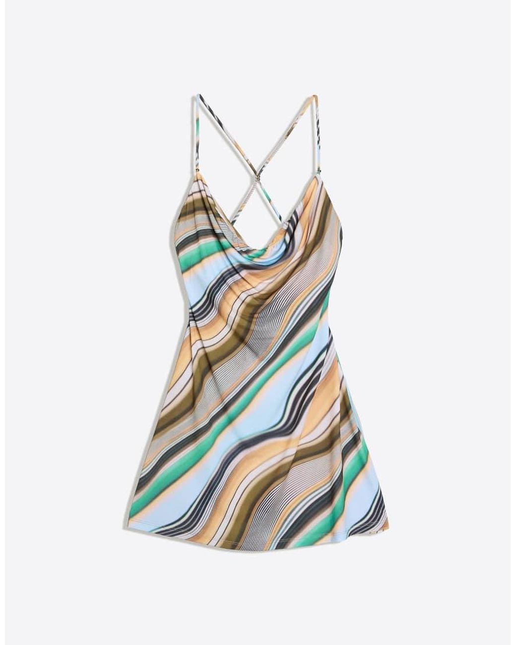Bershka Blue Mini Halter Dress