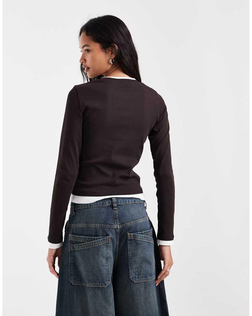 Vero Moda Black Double Layer Long Sleeve T-shirt