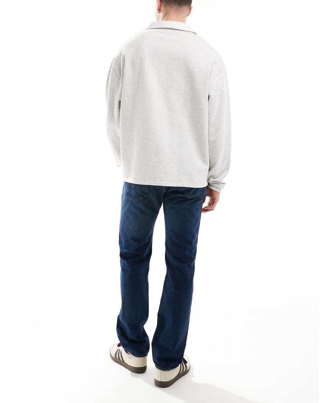 Levi's White 501 Original Straight Jeans for men