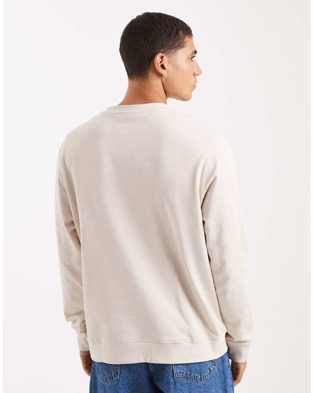 Jack & Jones White Sweatshirt With Script Logo for men