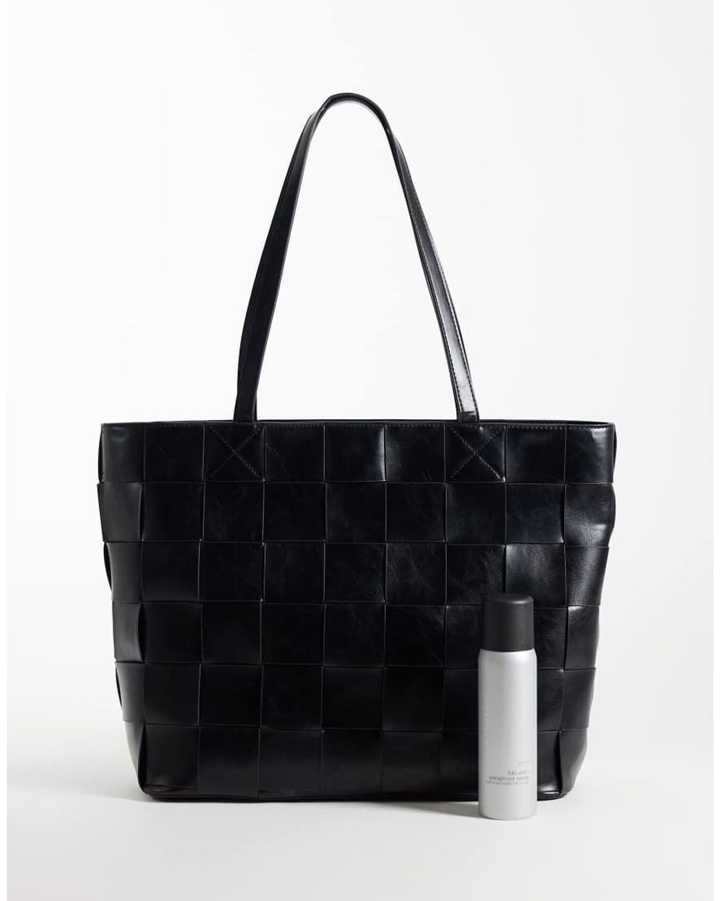 ASOS Black Embossed Woven Tote for men