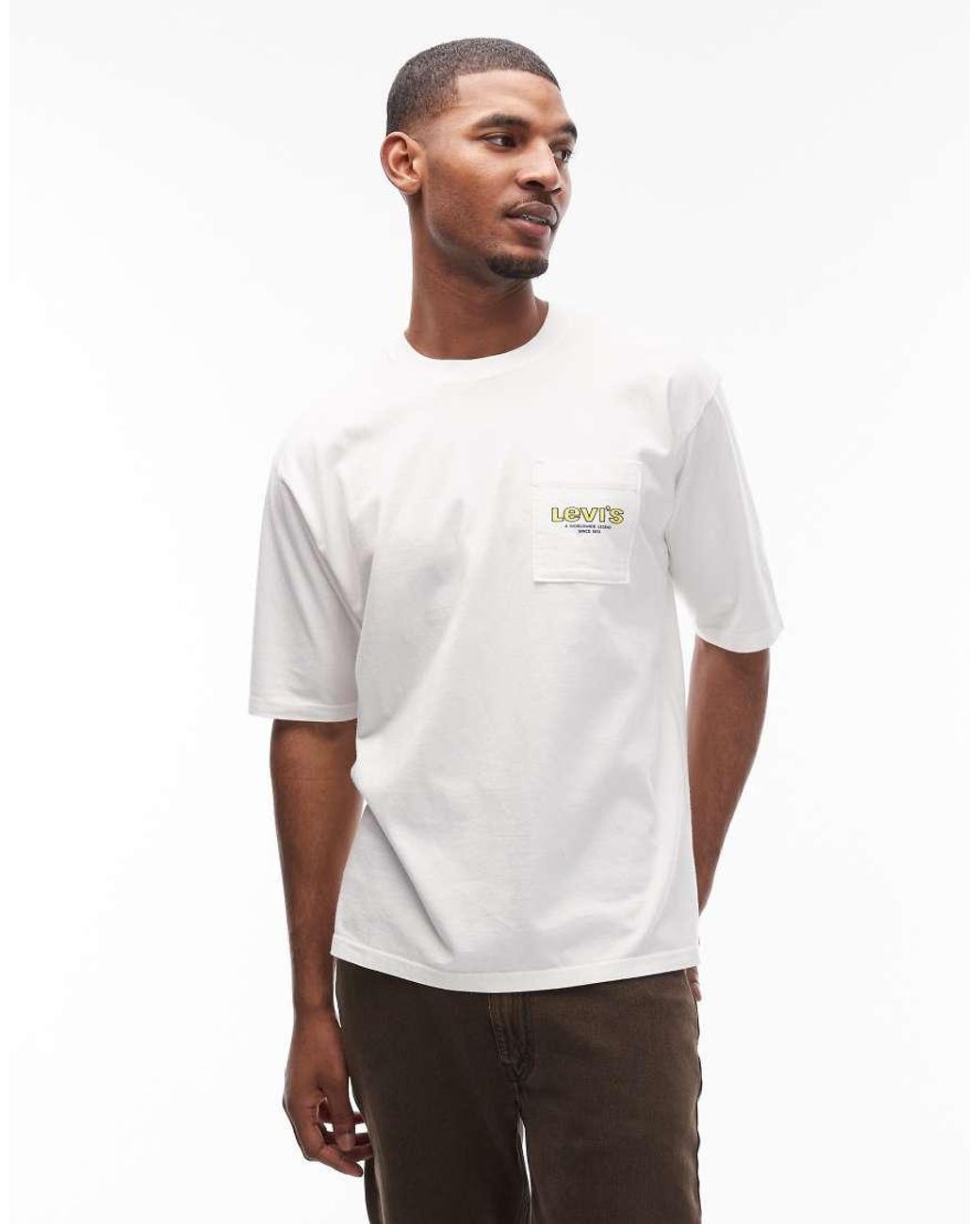 Levi's White Two Horses Back Print Graphic T-shirt for men