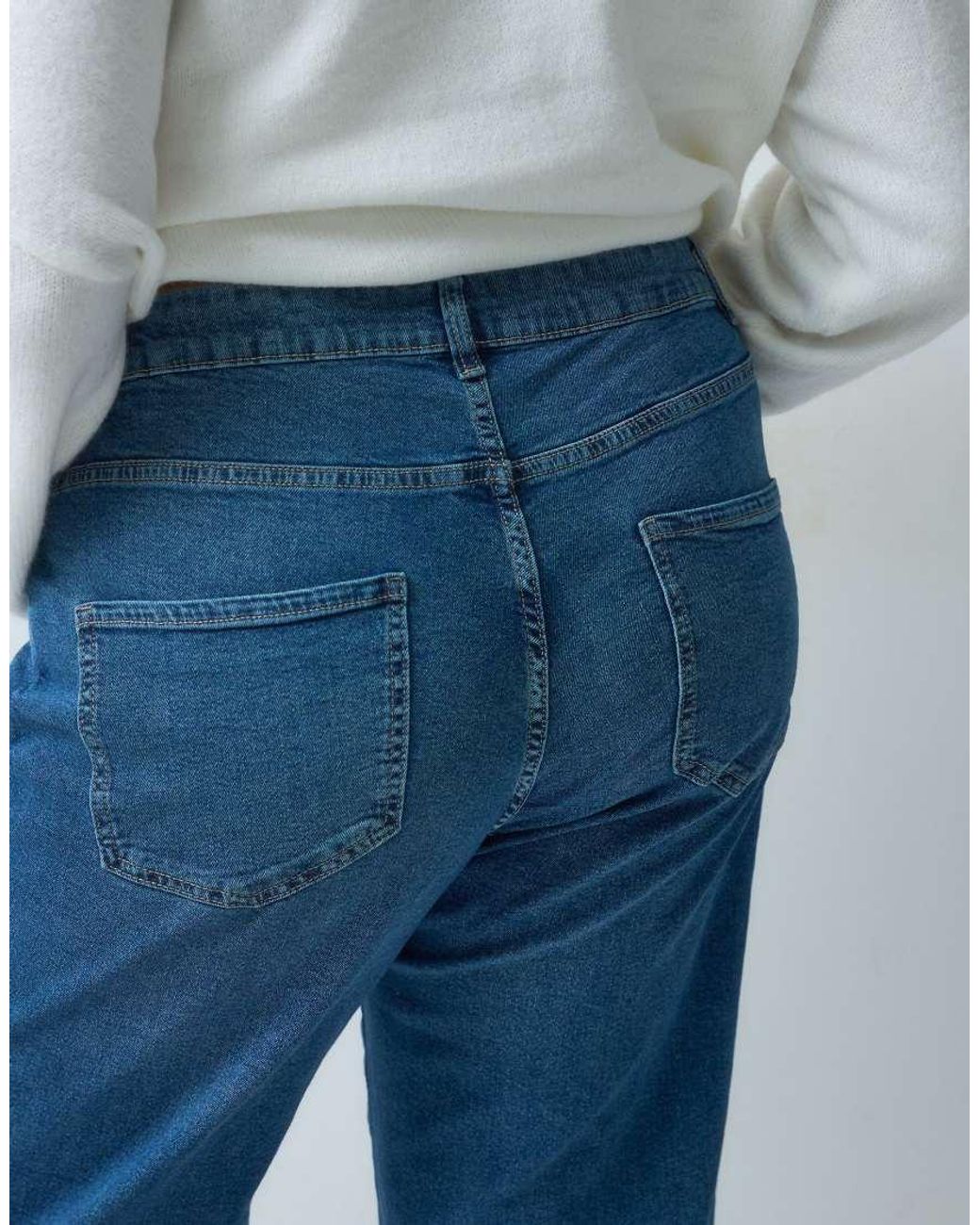 Vero Moda Blue Flora High Rise Straight Leg Jeans With Belt