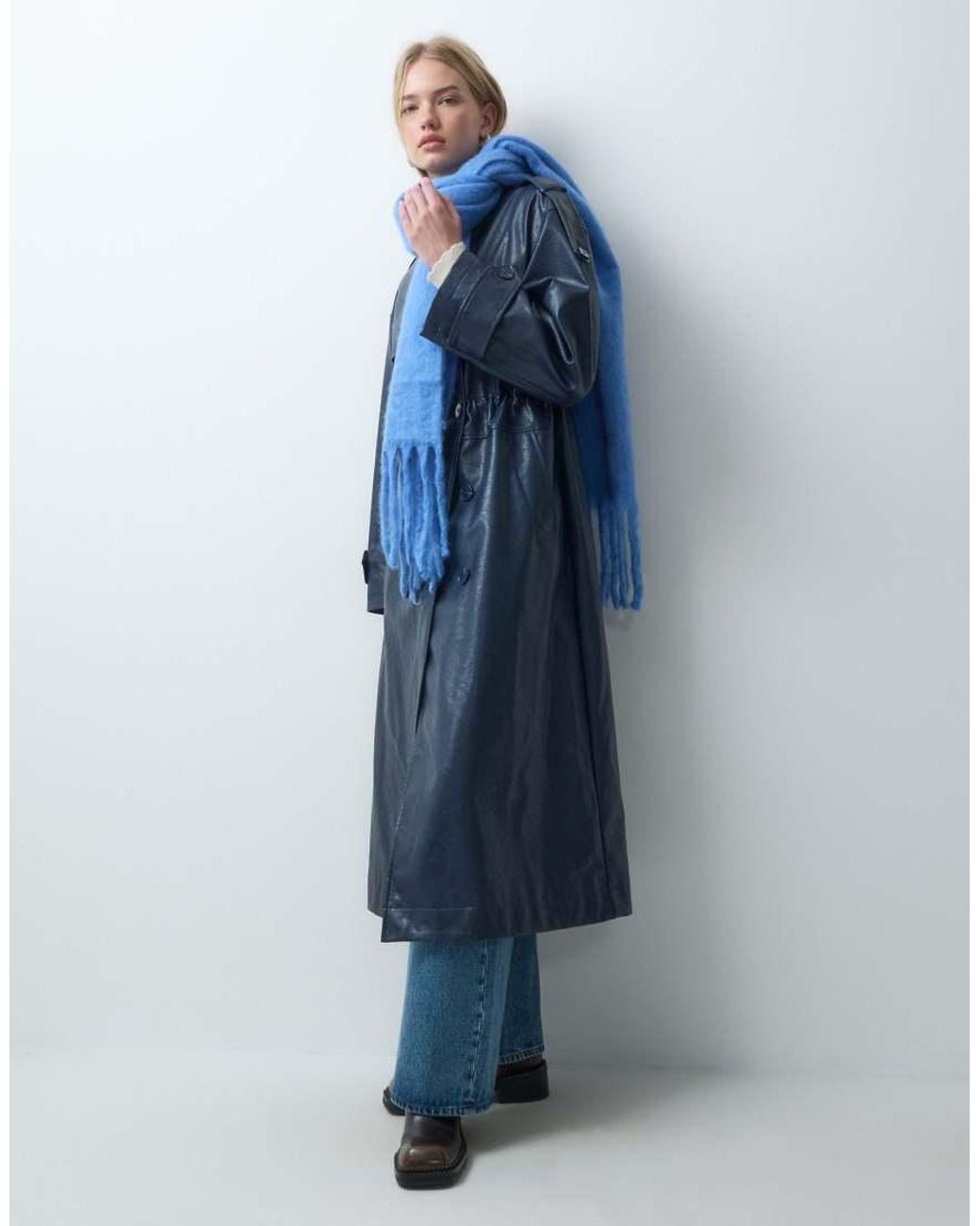 Threadbare Blue Oversized Scarf