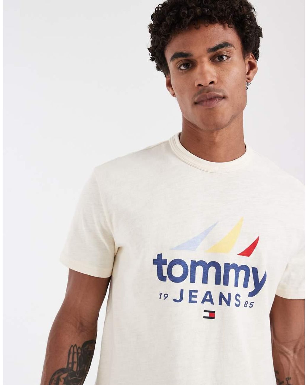 Tommy Hilfiger White Sailing Logo T-shirt for men